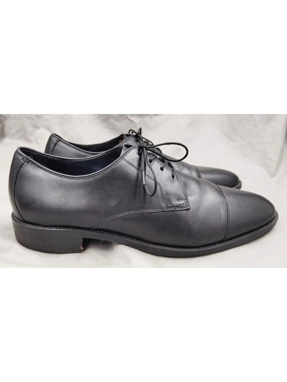 Cole Haan C11630 Lenox Hill Men's 10.5 M Black Leather Cap Toe Dress Shoes